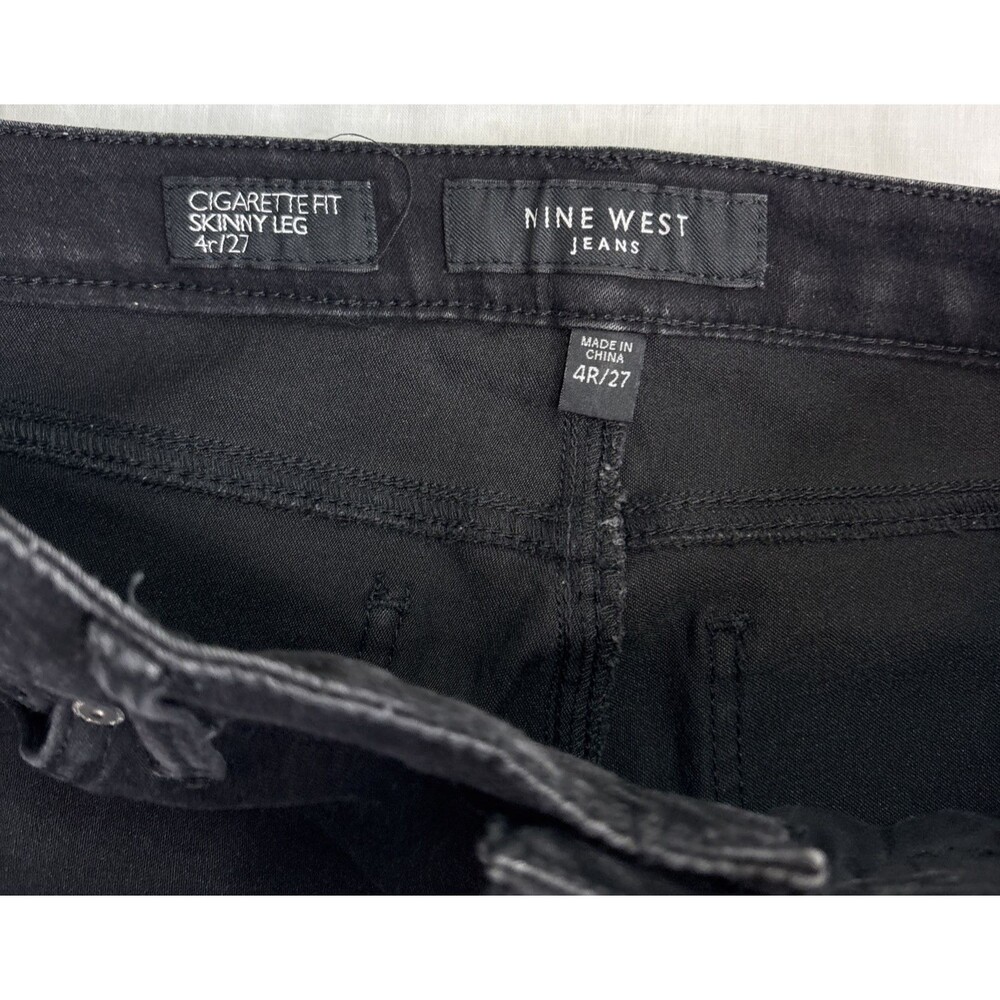 Nine West Jeans Cigarette Fit Low Rise Skinny Leg Denim Jeans Size 4r/27 Womens